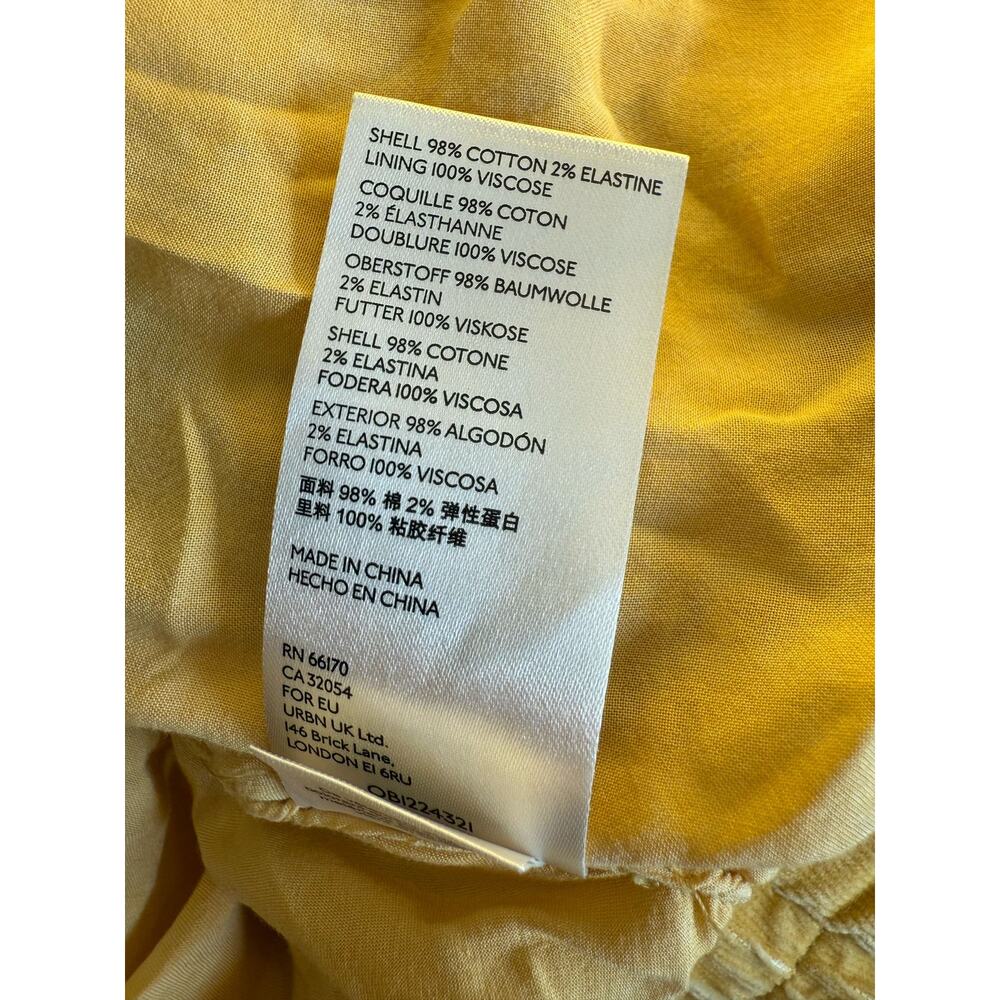 We The Free People Sure Thing Bomber Yellow Jacket Small Boho Corduroy - Picture 14 of 14